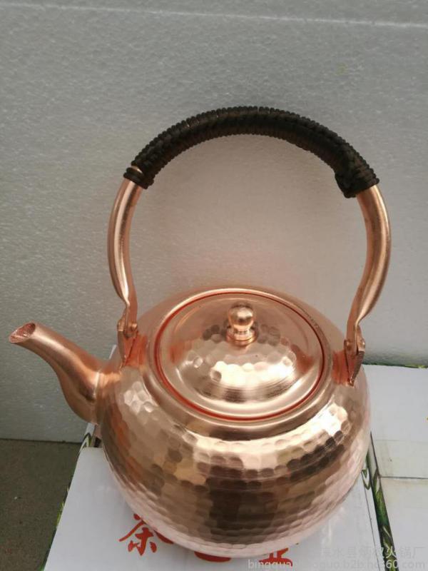 纯铜手工锤点壶 沏茶壶 纯铜茶具