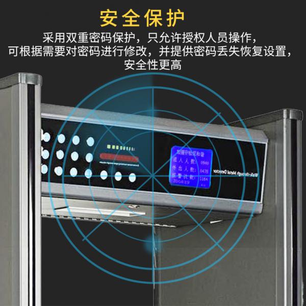 TC-900D幼儿园智能红外测体温安检门 多区通过式金属探测器安检门