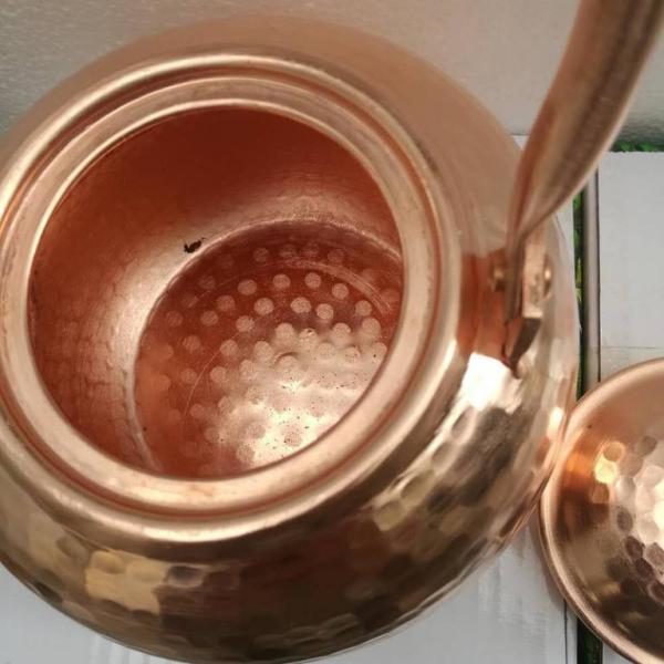 炳权 手工锤点壶 紫铜加厚沏茶壶