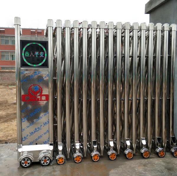 直营包安装不锈钢电动伸缩门学校工厂小区电动大门自动门
