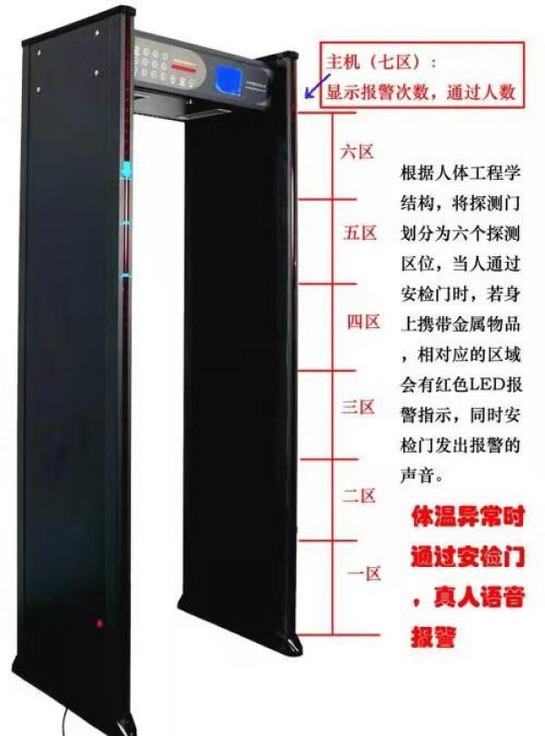 测温安检门 测温金属安检门 测温人脸识别生产厂家 HY-A-1 烟台测温门报价