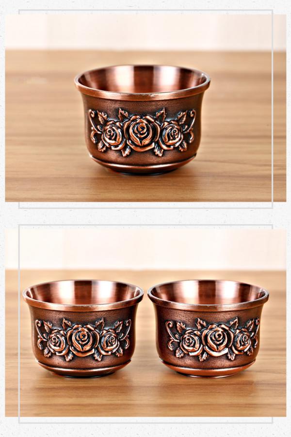 青铜复古欧式玟玫花茶具6件套