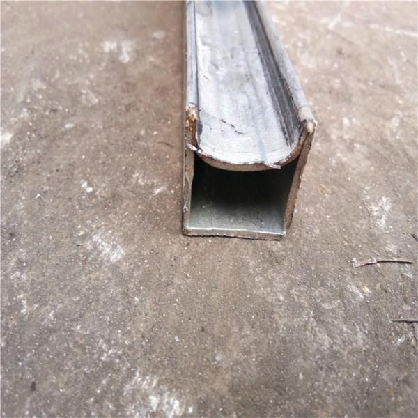 100*100单凹槽管厂家、100双凹槽管尺寸、镀锌带凹槽管厂